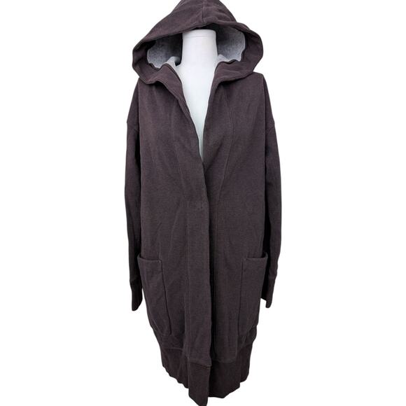 Lululemon Karmacollected Hooded Wrap Jacket Heathered Rich Earth - Picture 7 of 16